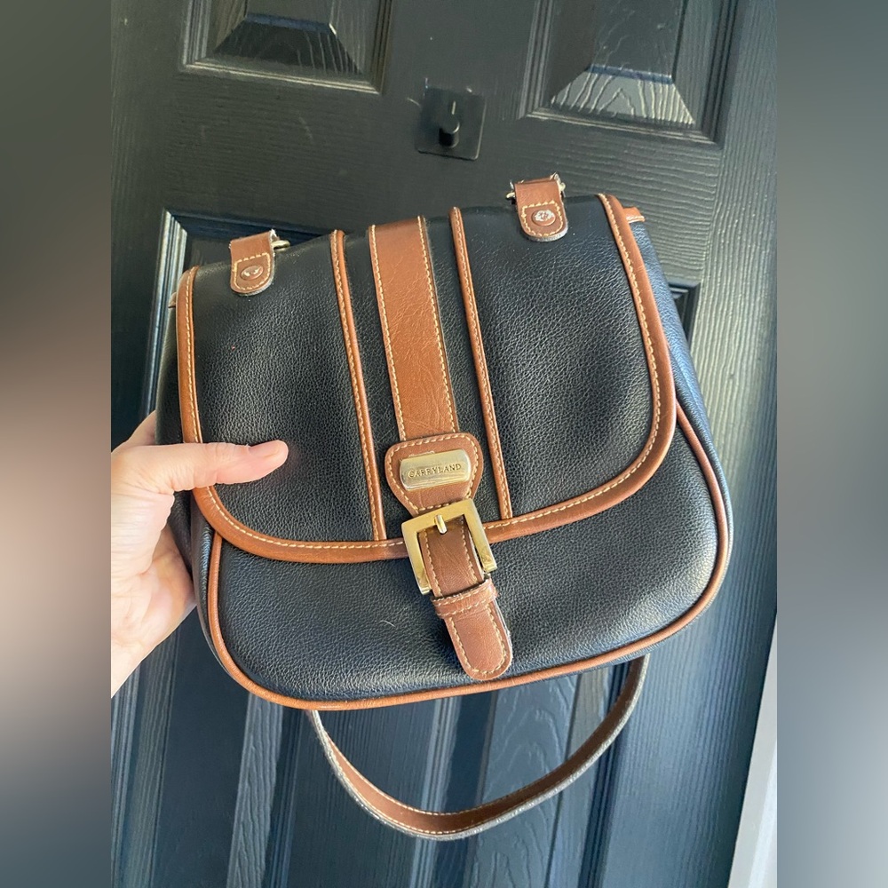 Vintage Carryland Black & Brown Purse
